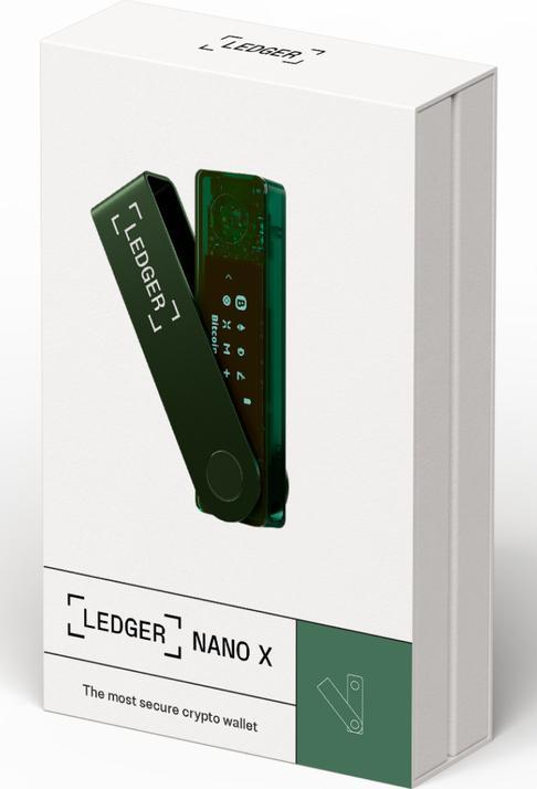 Immagine prodotto Ledger Nano X - Emerald Green (Bitcoin, Ethereum Classic, Litecoin, Dogecoin, Dash, Altre)