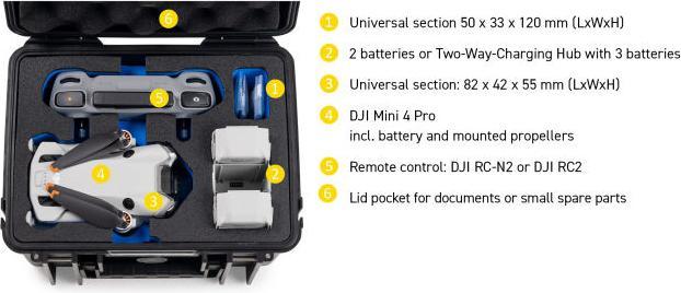 Produktbild B&W International Case Typ 2000 (Drohnen Koffer, DJI Mini 4 Pro)