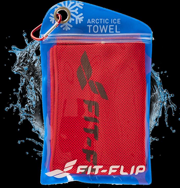 Fit-Flip Airflip Towel Kühlhandtuch Mikrofaser mit Tasche 100x30cm (100 x 30 cm)