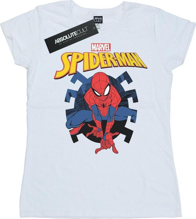 Image du produit - T-shirt SPIDER-MAN WEB SHOOTING EMBLEM LOGO - Femme (XL)