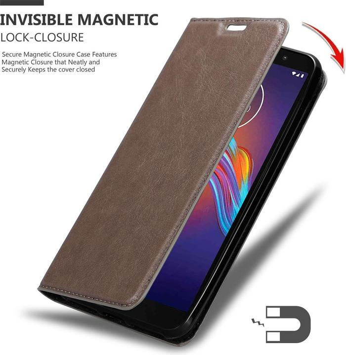 Productafbeelding Cadorabo Boek Onzichtbare Magneethoes (Motorola Moto E6 Play)
