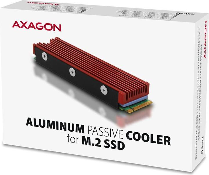 Produktbild Axagon CLR-M2 passiver M.2-SSD-Kühlkörper - 2280, Aluminium