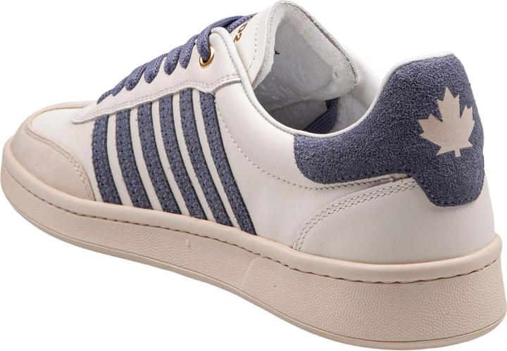 Produktbild Dsquared2 boxer sneakers in leather and suede color milk and blue (40)