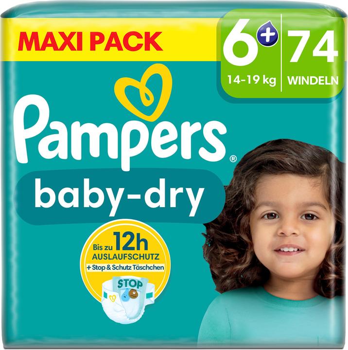Image du produit Pampers Baby-Dry (Taille 6+, 74 pièce(s))