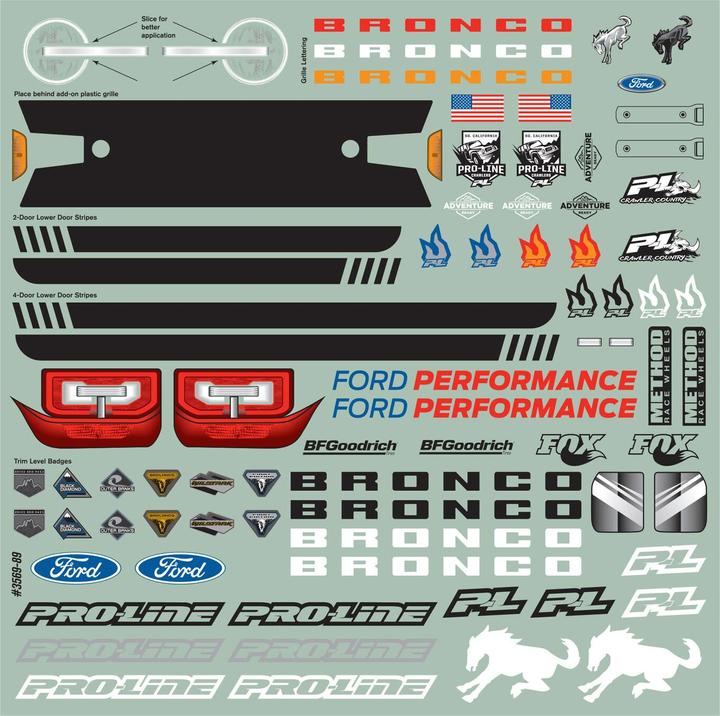 Produktbild Proline Karosserie Ford Bronco 2021 4-Door unlackiert, 1:10