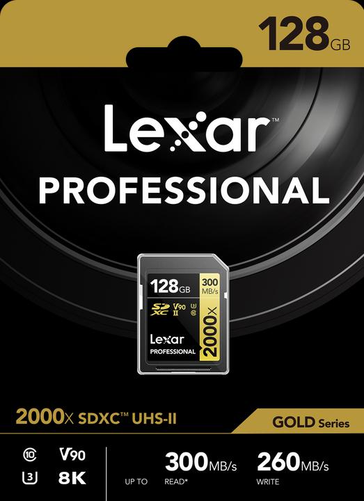 Actual product image Lexar Professional 2000x (128 GB, SDHC, U3, UHS-II)