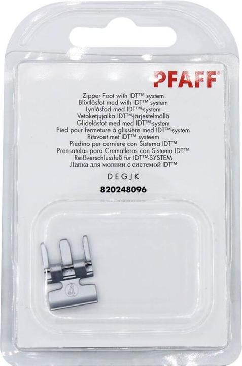 Immagine prodotto Pfaff Piedino per cerniere per IDT per il gruppo D E G J K* L per sistema IDT™, K* tranne SMARTER BY