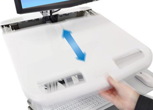 Productafbeelding Ergotron Kar met LCD-scharnier, 1 lade - Kar voor LCD-scherm / PC-apparatuur - Kunststo