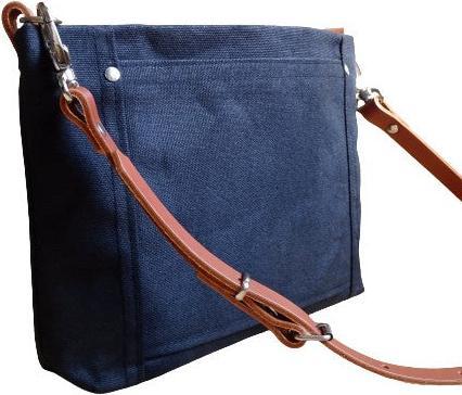 Only-Bags.Store Gewachste Canvas-Kreuztasche, klein, Lederriemen, Geldbörse mit Reissverschluss