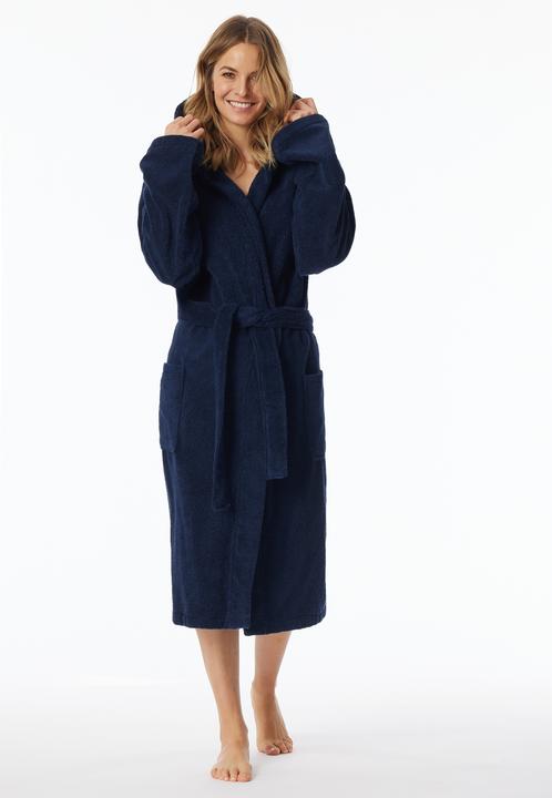 Actual product image Schiesser Essentials bathrobe with hood (L)