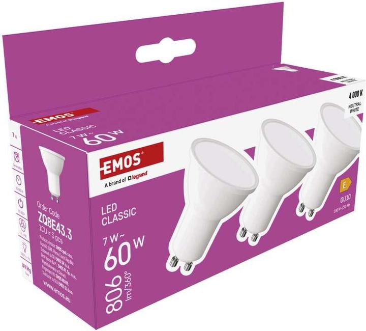 Image du produit Emos Classic (GU10, 7 W, 806 lm, 3 x, E)