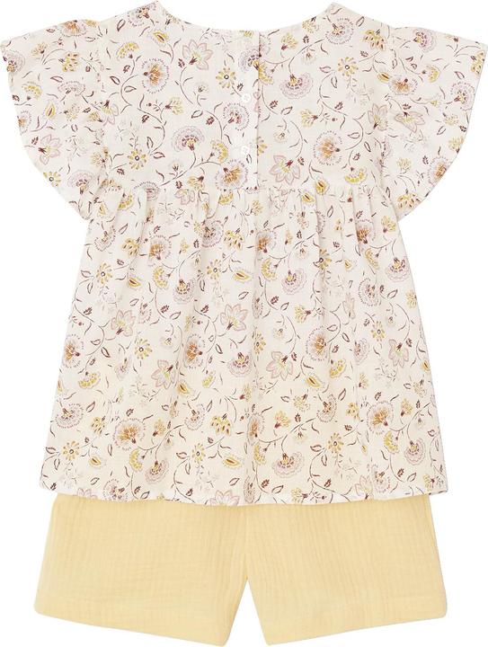Produktbild Vertbaudet Mädchen-Set: geblümte Bluse & Musselin-Shorts (140)