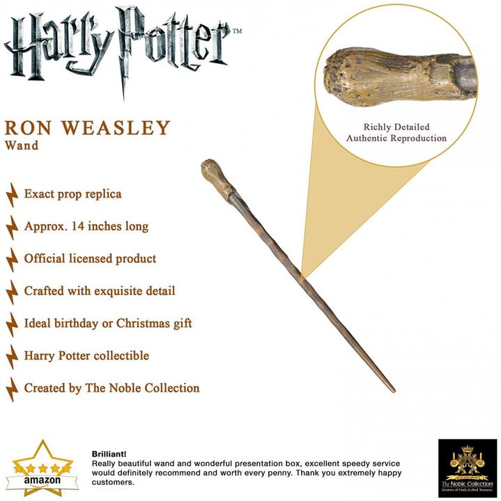 Image du produit Noble Collection Harry Potter: Baguette magique du Ron Weasley