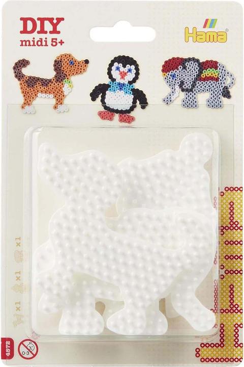 Produktbild Hama Perlen Strijkkralenbordjes - Olifant, Pinguin, Hond