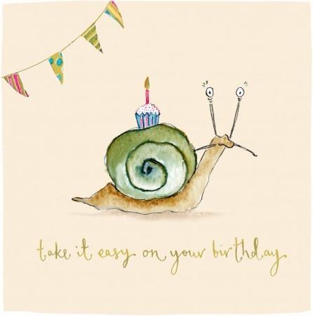 Image du produit Louise Mulgrew Glückwunschkarte take it easy on your Birthday - Schnecke - von (1 pcs)