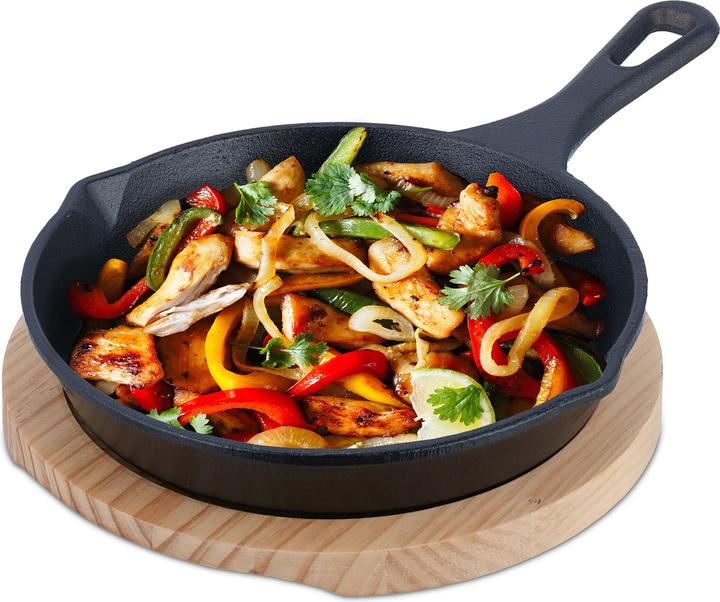 Actual product image Relaxdays cast-iron-pan (20 cm, Frying pan, Cast iron)