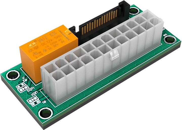 Actual product image Akasa Dual/multi power supply adapter for synchronising power supplies