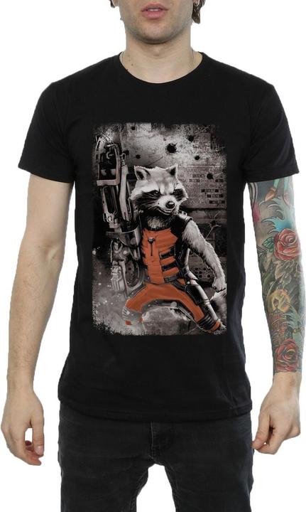 Immagine prodotto Guardians of the Galaxy Maglietta da uomo in cotone Standing Rocket Raccoon (XXL)