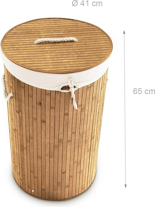 Actual product image Relaxdays Round Hamper (70 l)