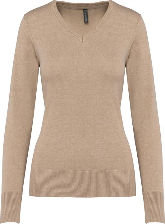 Kariban Pullover mit V-Ausschnitt Damen