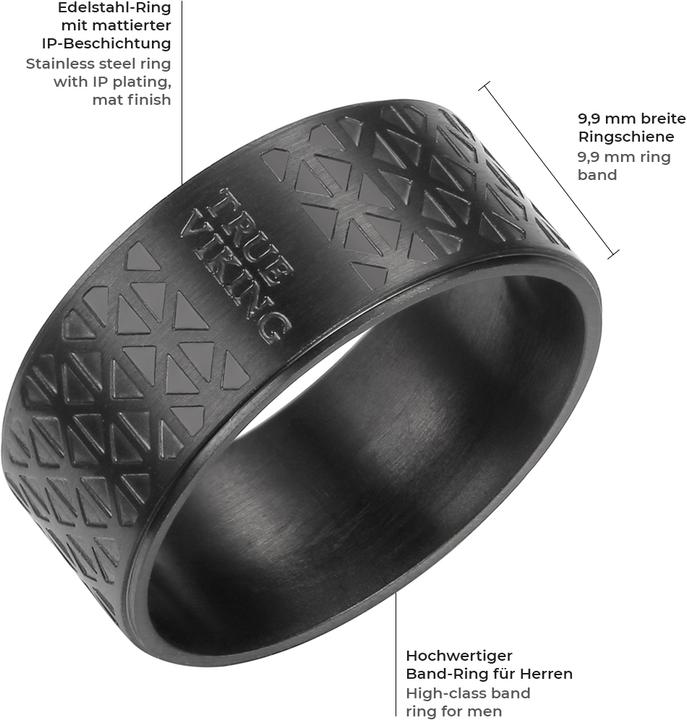 Image du produit True Rebels Homme Acier inoxydable noir - 104 (58)