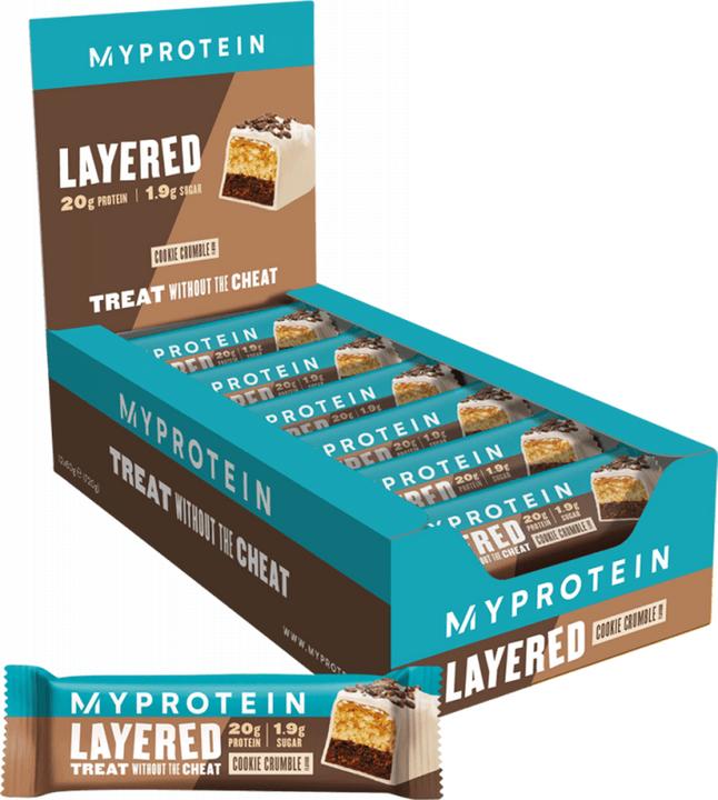 Image du produit MyProtein Barre Layered au détail (12 x 60G) (Cookie Crumble, 12 pcs, 720 g)