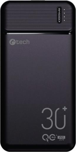 Actual product image C-Tech Powerbanka, Li-Pol,, USB-C/USB-A/micro USB (30000 mAh, 20 W)