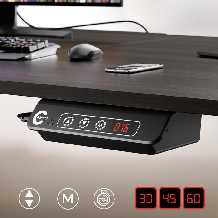 Image du produit Casaria Bureau réglable en hauteur (140 x 60 x 118 cm)