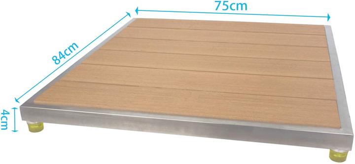 Produktbild Elbe Duschelement Outdoor-Bodenplatte aus WPC - Hellbraun