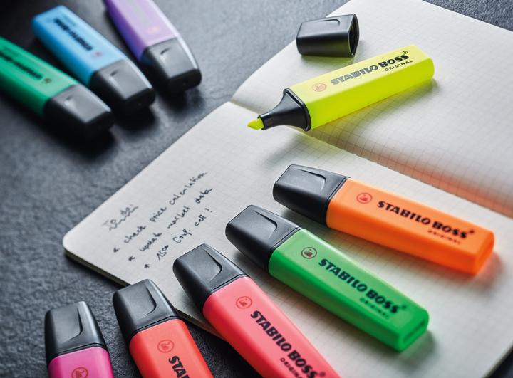 Actual product image STABILO Highlighter Bix Box (Orange, Yellow, Green, Blue, 5 mm, 4 x)