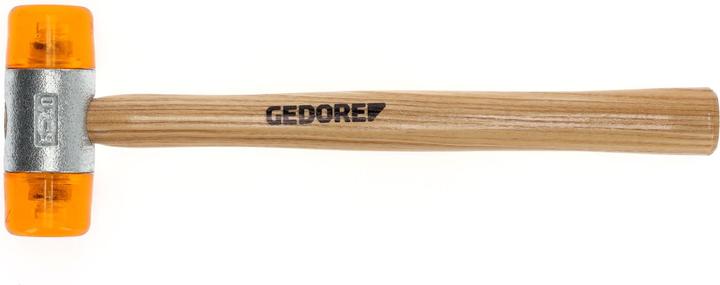 Actual product image Gedore Plastic mallet, Ø 40 mm, Interchangeable heads made of cellulose acetate, Robust ash handle (600 g)