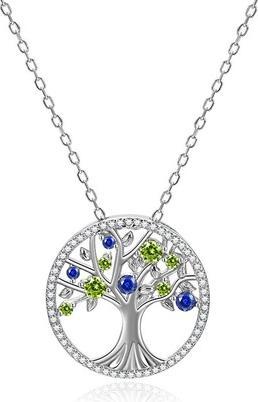 Beneto Silver necklace with glittering zircons Tree of Life AGS1232 / 47 (L)