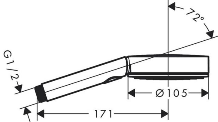 Actual product image hansgrohe Pulsify Select S 105 Relaxation EcoSmart (3 Beam types, 8.20 l/min)