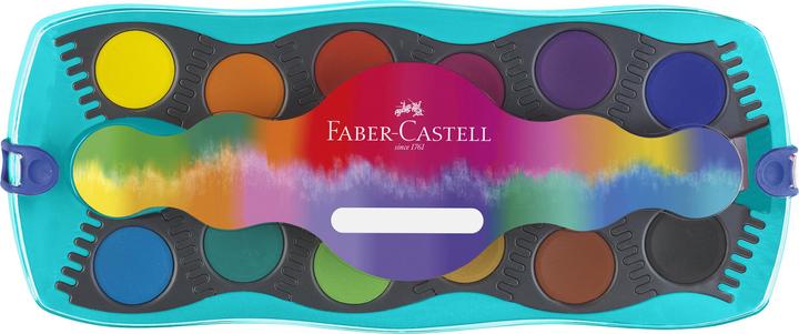 Image du produit Faber-Castell Gouache Connector boîte de peinture turquoise avec 12 (Turquoise, 12 ml)