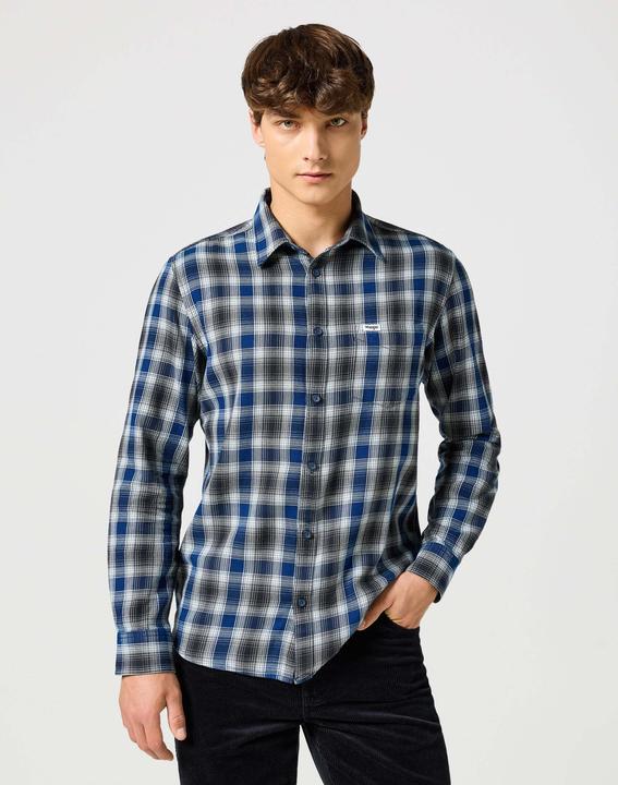 Wrangler Langarmhemd One Pocket Indigo Shirt (L)