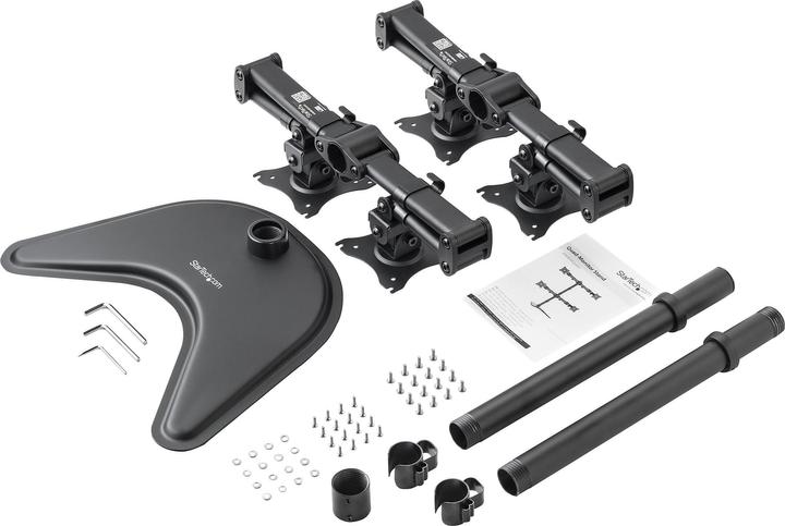 Image du produit StarTech Support de moniteur quadruple - Pivotant - Support réglable pour 4 moniteurs - Pour moniteurs VESA (Tables, 27.01")