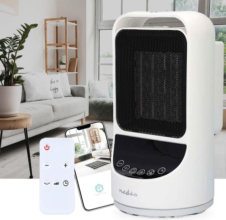 Produktbild Nedis SmartLife Keramik-PTC-Heizlüfter | Wi-Fi | 1500 W | 2 Wärmeeinstellungen | Oszillation | Anzei (1500 W)