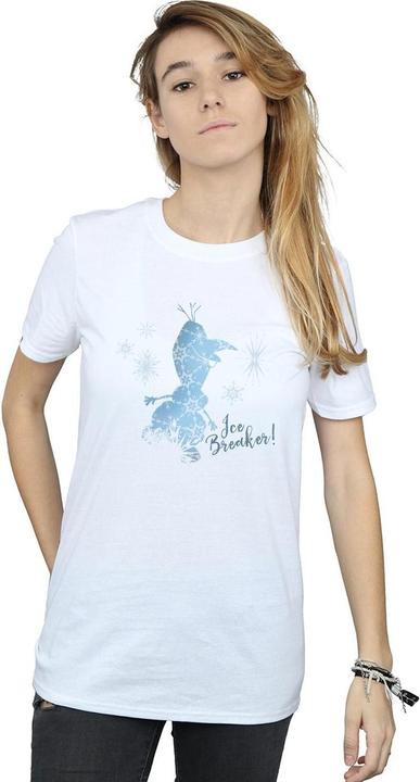 Actual product image Disney Womens/Ladies Frozen 2 Olaf Ice Breaker Cotton Boyfriend T-Shirt (XL)