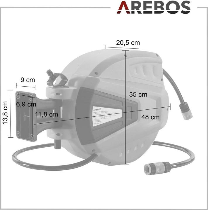 Actual product image Arebos Gartenschlauchaufroller (20 m)