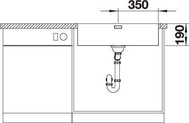 Immagine prodotto Blanco Andano 700-IF/A (Lavandino montato in alto, 50 cm, 74 cm)