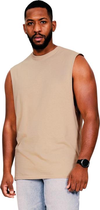 Actual product image Universal Textiles Mens Ringspun Cotton Drop Arm Holes Tank Top (S)