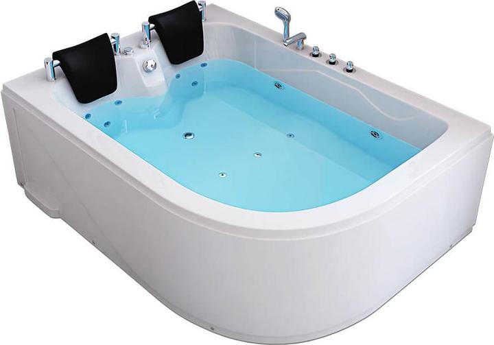 Image du produit Home Deluxe Baignoire balnéo 2 personnes DOLPHIN (droite) - 180x120x65cm (120 cm, 180 cm)