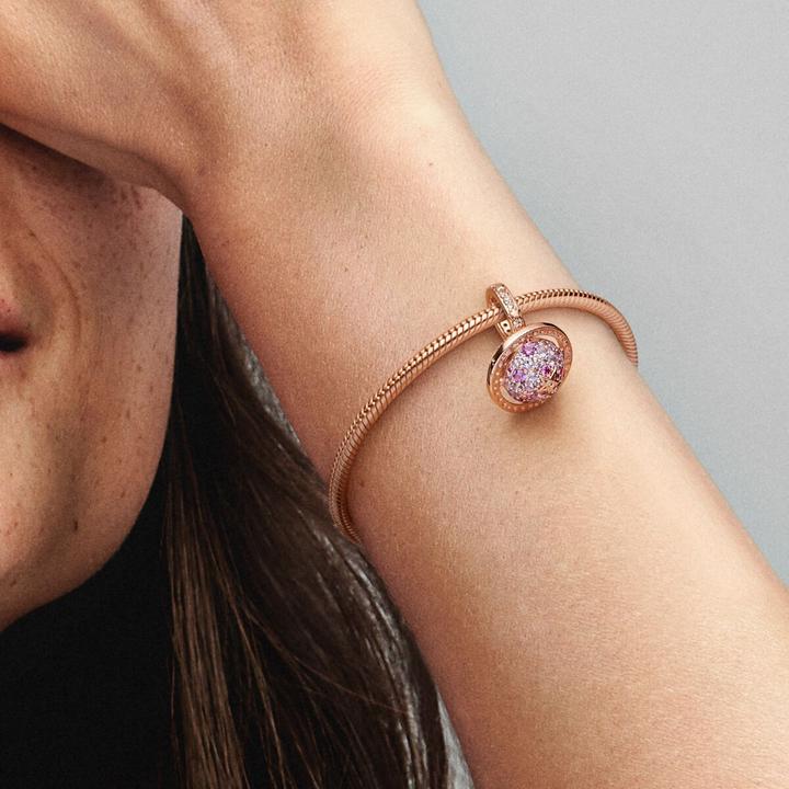 Image du produit Pandora Planète Saturne charme étincelant (Métal, plaqué or rose)