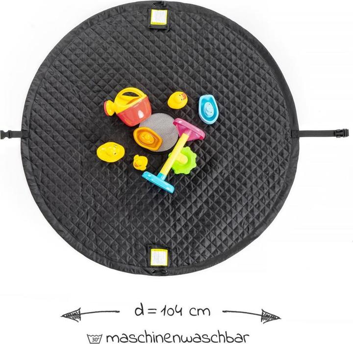 Produktbild Zamboo Krabbeldecken Spielplatzdecke 2in1 - Tasche und Unterlage - Grau