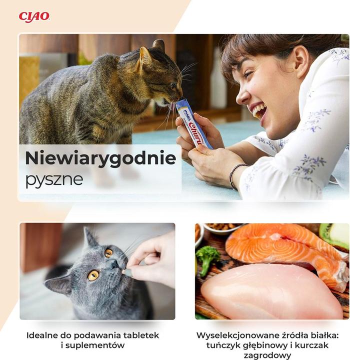 Image du produit Inaba Churu Chicken with Beef Recipe - Traiter le chat - 4x14 g (Senior, 4 pcs, 56 g)
