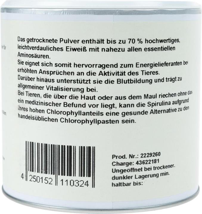 Actual product image Lunderland Organic spirulina (Adult, 6 pcs., 360 g)