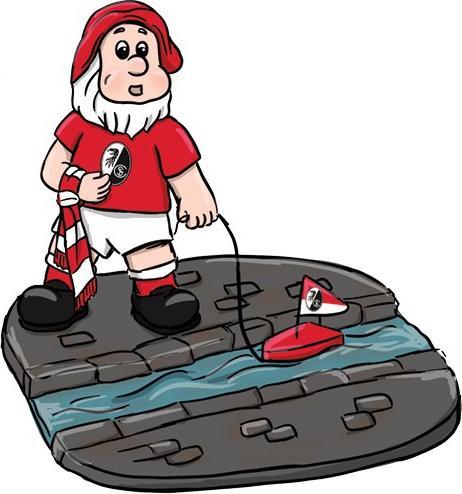 Produktbild Trade Con SC Freiburg Gartenzwerg Bächleboot