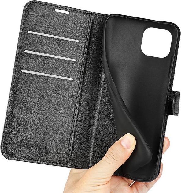 Actual product image MU Classic Litchi Leather Bookcover Series (Apple iPhone 14)