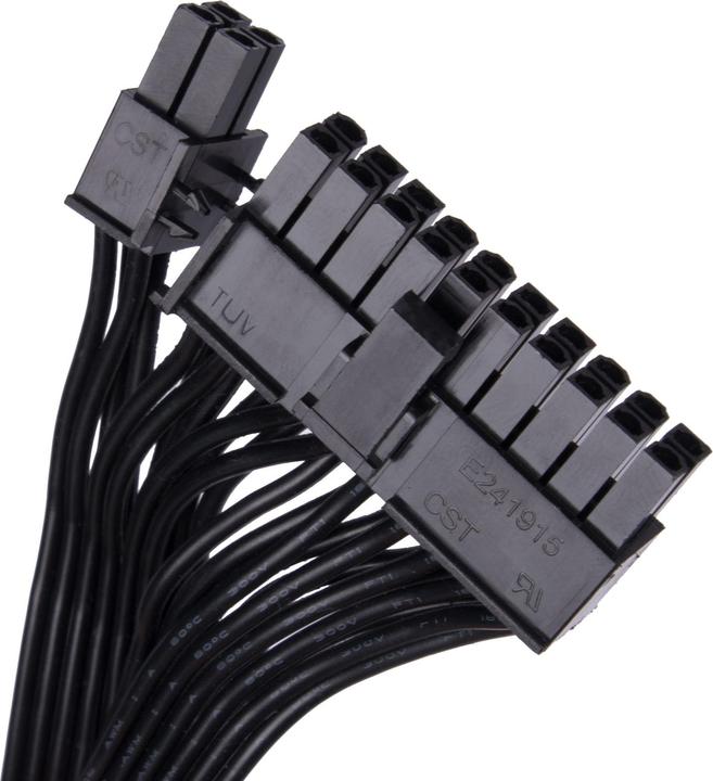 Actual product image Silverstone SST-ET500-B - Strider Essential Series, 500W 80 Plus Bronze ATX whisper-quiet PC power supply (500 W)