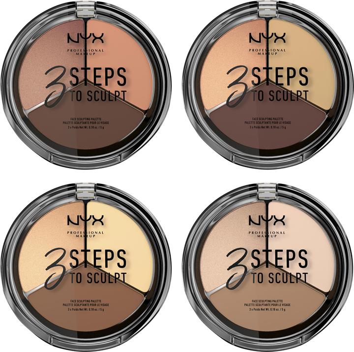 NYX Professional Make-Up 4 Steps to Sculpt (2 Light, Highlighter, 15 g)